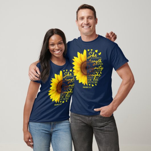 Christelijke Bijbel Verse - Zonnebloemscriptie Gif T-shirt (Unisex)