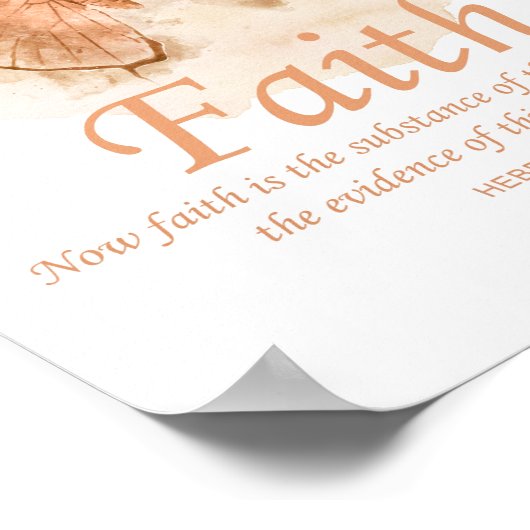 Christelijke bijbel vlinder voor vrouwen: geloof poster (Hoek)