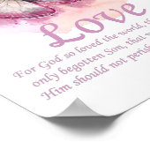 Christelijke bijbel vlinder voor vrouwen: liefde poster (Hoek)