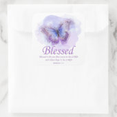 Christelijke bijbel vlinder voor vrouwen: zonder b vierkante sticker (Tas)