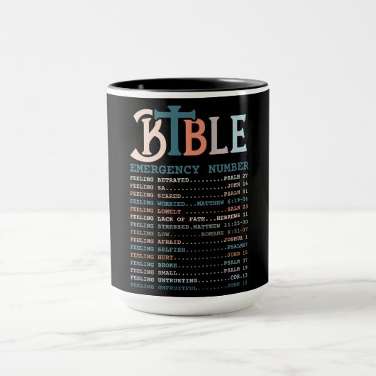 Christelijke Bijbel Voedingsfeiten Mok (Midden)
