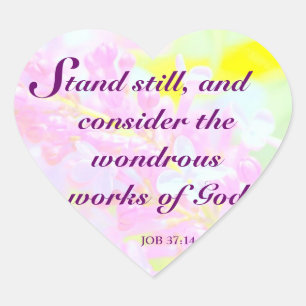 Christelijke Bijbel voor scripts Verse taak Floral Hart Sticker