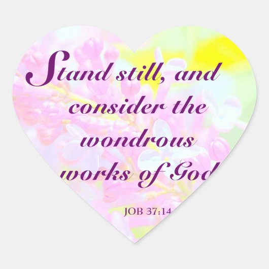 Christelijke Bijbel voor scripts Verse taak Floral Hart Sticker (Voorkant)