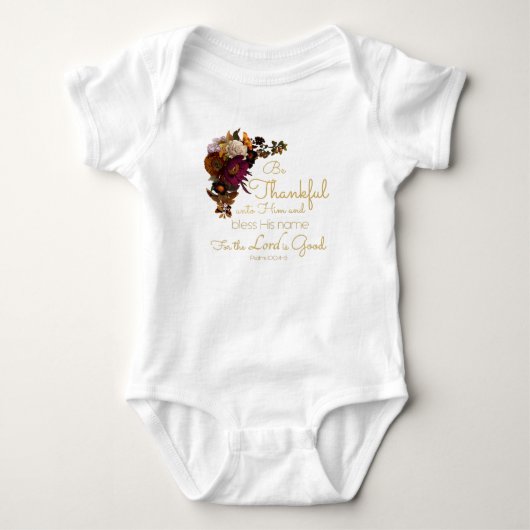 Christelijke bijbel voor vrouwen Verse: Wees dankb Romper (Voorkant)