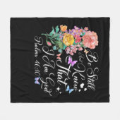 Christelijke bijbelbus met 46:10-bloem fleece deken (Voorkant (Horizontaal))