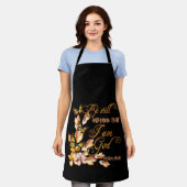 Christelijke bijbelbus met 46:10-bloem schort (Gedragen)