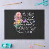 Christelijke bijbelbus met 46:10-bloem tissuepapier (Craft)