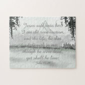 Christelijke Bijbelcitaat winterbergen Legpuzzel (Horizontaal)