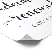 Christelijke Bijbelcolossians 1:13-14 Poster (Hoek)