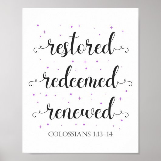 Christelijke Bijbelcolossians 1:13-14 Poster (Voorkant)