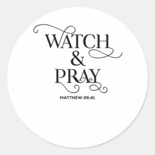 Christelijke bijbelenwacht en gebeden ronde sticker