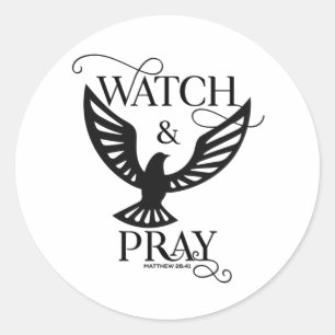 Christelijke bijbelenwacht en gebeden ronde sticker
