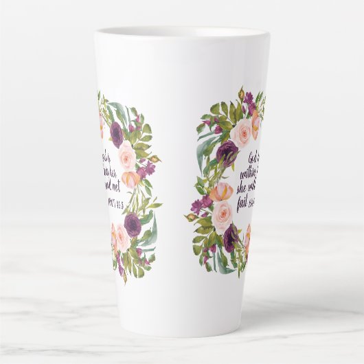 Christelijke bijbelgod is binnen haar latte mok (Voorkant)