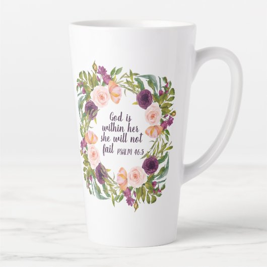 Christelijke bijbelgod is binnen haar latte mok (Rechts)