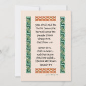 Christelijke bijbelkalligrafie Keltische knoop Feestdagenkaart (Voorkant)