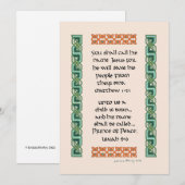 Christelijke bijbelkalligrafie Keltische knoop Feestdagenkaart (Voorkant / Achterkant)