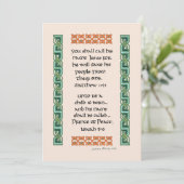 Christelijke bijbelkalligrafie Keltische knoop Feestdagenkaart (Staand voorkant)