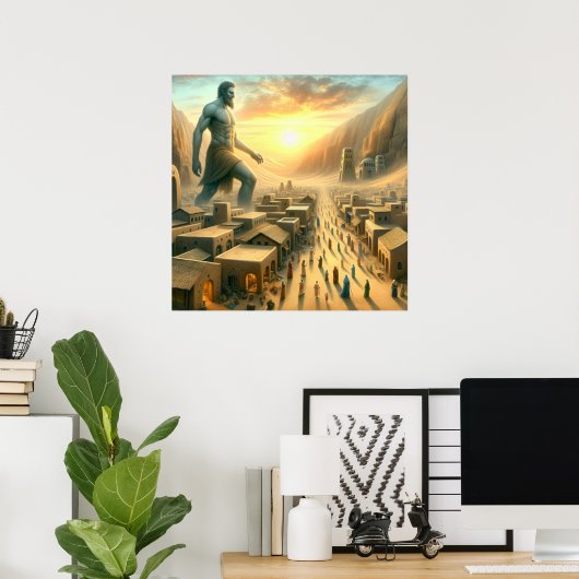 Christelijke Bijbelreuzen in de Canadese kunst Poster (Thuiskantoor)