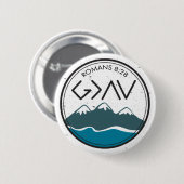 Christelijke bijbelRomeinen 8:28 God is groter Ronde Button 5,7 Cm (Voorkant /achterkant)