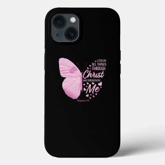 Christelijke bijbelschotel voor vrouwelijke vlinde Case-Mate iPhone case (Achterkant)