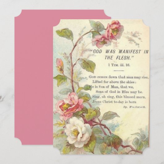  Christelijke Bijbelscripts Feestdagenkaart (Voorkant / Achterkant)