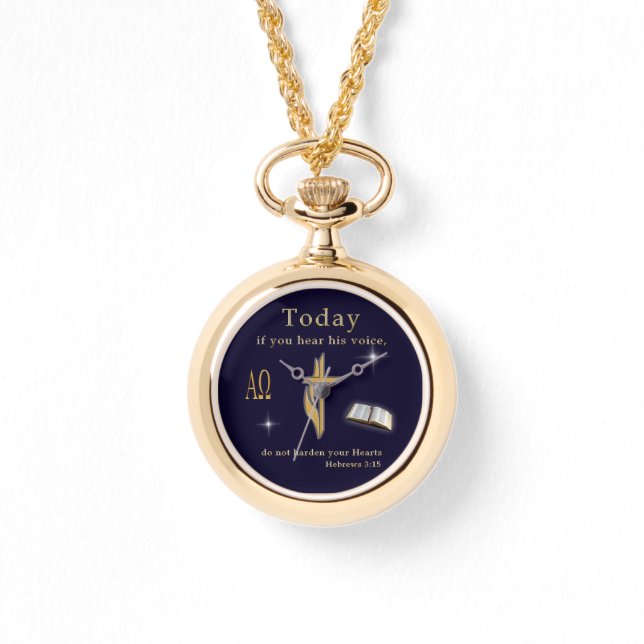 Christelijke Bijbelscripts Horloge (Voorkant)