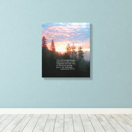 Christelijke Bijbelscripts maken Canvas Afdruk (Insitu (Houten vloer))