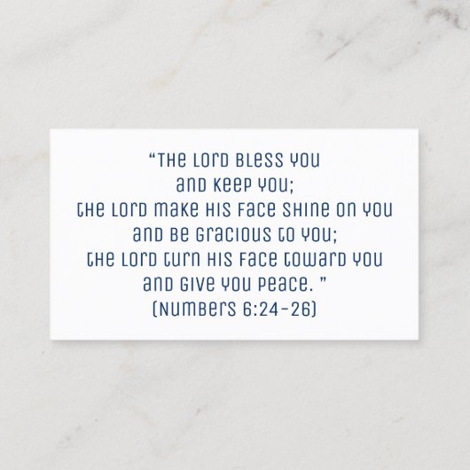 Christelijke Bijbelse kerk Religie Kruidenbus Visitekaartje (Achterkant)