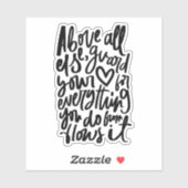 Christelijke Bijbelse Sticker - Spreuken 4 23 (Vel)