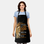 Christelijke Bijbelse Verse Joshua 1 9 Lion Faith Schort (Gedragen)