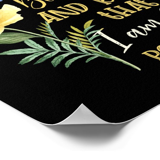 Christelijke Bijbelse Verse Joshua 1:9 Vloeistoets Poster (Hoek)