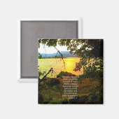 Christelijke Bijbelse Verse Lake Landscape Creatio Magneet (Voorkant / Achterkant)