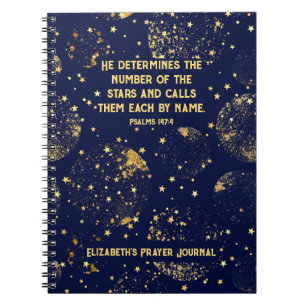 Christelijke Bijbelse Verse Quote Celestial Naam Notitieboek