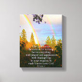Christelijke bijbelsscriptie regenboog canvas afdruk (Voorkant)