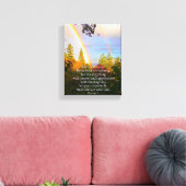 Christelijke bijbelsscriptie regenboog canvas afdruk (Insitu (Woonkamer))