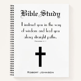 Christelijke Bijbelstudie Cross & Proverb Notitieboek