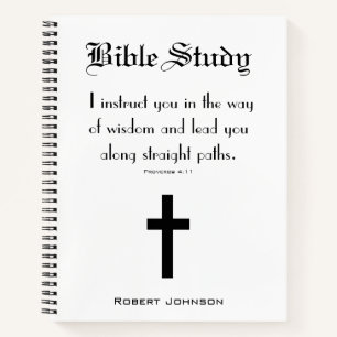 Christelijke Bijbelstudie Cross & Proverb Notitieboek