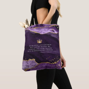 Christelijke Bijbeltekst Boodschappentas Paarse Go Tote Bag