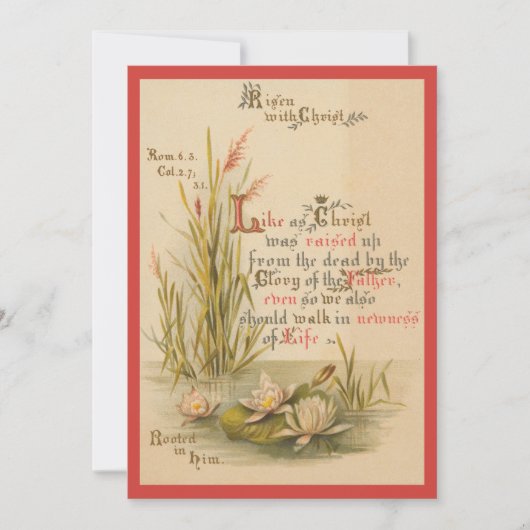 Christelijke Bijbeltekst Christus is opgestaan Fot Feestdagenkaart (Voorkant)