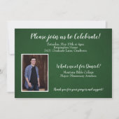 Christelijke Bijbeltekst Groene Afstudeerfoto Kaart (Achterkant)