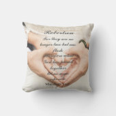 Christelijke Bijbeltekst Trouwfoto Kussen (Voorkant)