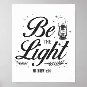 Christelijke bijbeltje is het licht Matthew 5:14 Poster