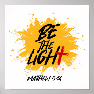 Christelijke bijbeltje is het licht Matthew 5:14 Poster
