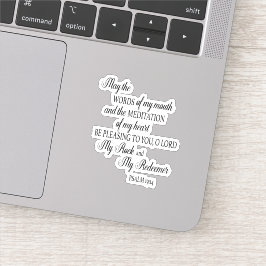 Christelijke Bijbelvers De woorden van mijn mond Sticker