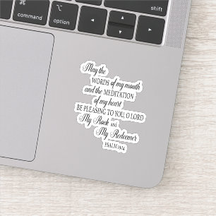 Christelijke Bijbelvers De woorden van mijn mond Sticker
