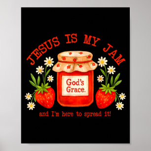 Christelijke Bijbelvers Geloof Aardbei Jezus Is Mi Poster