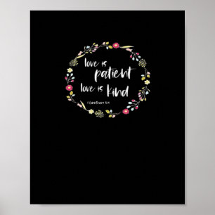 Christelijke Bijbelvers Liefde Is Geduldig Liefde Poster