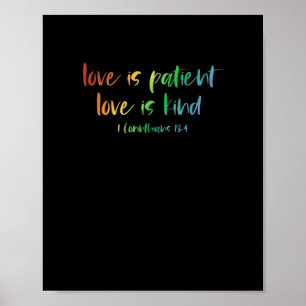 Christelijke Bijbelvers Liefde Is Geduldig Liefde Poster