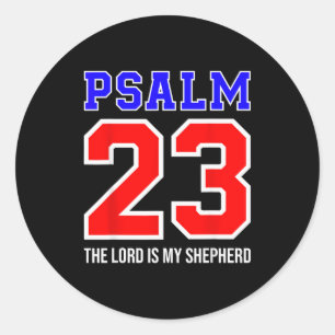 Christelijke Bijbelvers Psalmen 23 De Heer Is Mijn Ronde Sticker