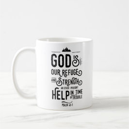Christelijke Bijbelvers Psalmen 46:1 God is onze T Koffiemok